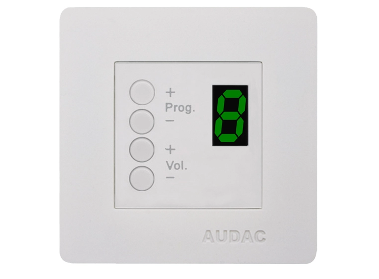 Audac DW 3020 W - 8-zone Wall Panel Controller white for AUR 